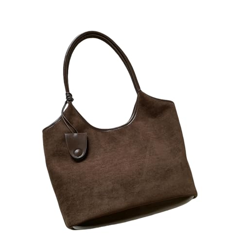 Gyios Schultertasche Damen Minimalistische Tasche Herbst Retro Lazy Style Achsel-kaffeefarbe von Gyios
