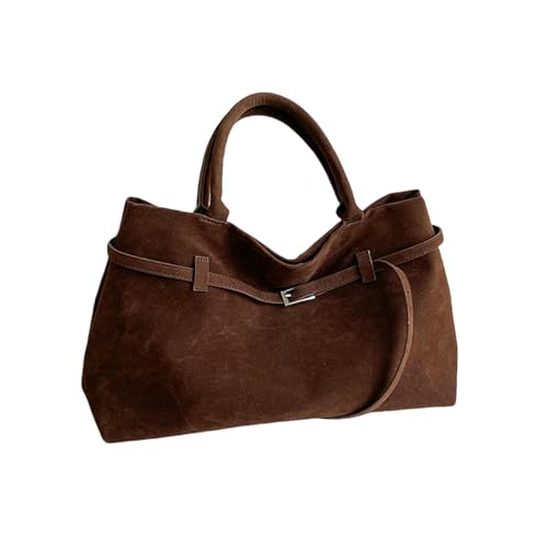 Gyios Schultertasche Damen Tasche Bag Herbst Winter Nische Design Großer Kapazität Retro -pendlerhandtasche Frauen Umhängetaschen-kaffee von Gyios