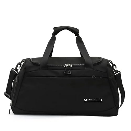 Gyios Sporttasche Herren Großkapazität Tragbarer Reisetasche Leichtes Kurzstrecken-Duffle Bag Aufbewahrung Messenger Bag Sports Gymbagentasche-schwarz von Gyios