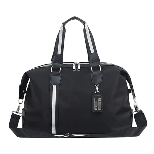 Gyios Sporttasche Herren Großkapazitäts Reisetaschen Umhängetasche Für Frauen Männer Handgepäck Duffel Bag Handtasche Crossbody Tasche-schwarz-s von Gyios