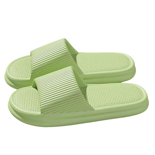 Gyios hausschuhe Frauen Eva Pantoffeln Weiche Sohle Kissen Rutschen Sommer Strand Rutschschutz Zuhause Badezimmer Flip Flops-grün-36-37 von Gyios