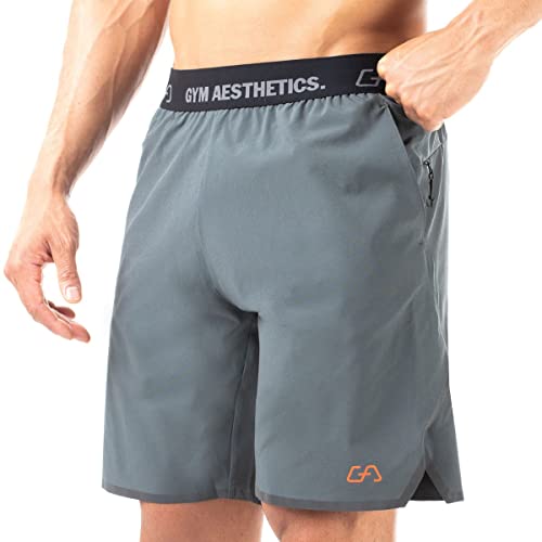 GYM AESTHETICS | Herren Functional Sports Shorts Bodybuilding Kurz Sporthose Laufshorts UV-Schutz antistatisch Feuchtigkeitsregulierung/Herren Boxing MMA Shorts, Fitness und Kickboxen von GYM AESTHETICS