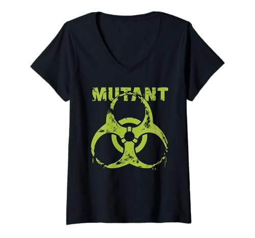 Damen Mutant Bodybuilding Fitnessstudio Fitnesstraining T-Shirt mit V-Ausschnitt Damen Mutant Bodybuilding Fitnessstudio Fitnesstraining T-Shirt mit V-Ausschnitt von Gym Bodybuilding Fitness Apparel