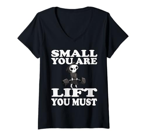 Damen Small You Are Lift You Must, lustiges Bodybuilding T-Shirt mit V-Ausschnitt von Gym Bodybuilding and Fitness