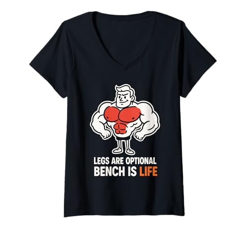 Damen Lustiges Bankdrücken Meme Spot Me Bro Powerlifting Gym Humor T-Shirt mit V-Ausschnitt von Gym Bro Barbell Benchday Bodybuilding Skip Leg Day