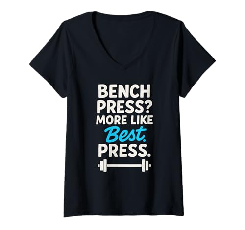 Damen Lustiges Bankdrücken Meme Spot Me Bro Powerlifting Gym Humor T-Shirt mit V-Ausschnitt Damen Lustiges Bankdrücken Meme Spot Me Bro Powerlifting Gym Humor T-Shirt mit V-Ausschnitt von Gym Bro Barbell Benchday Bodybuilding Skip Leg Day