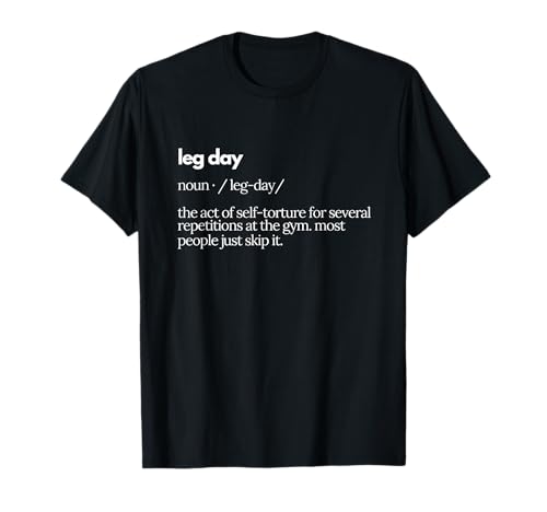 Leg Day Definition Herren Gym Pump Cover Oversized Gym Workout T-Shirt von Gym Bro Wear