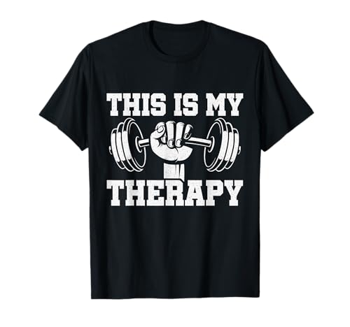 Dies ist meine Therapie Frauen Männer Gewichtheben T-Shirt Dies ist meine Therapie Frauen Männer Gewichtheben T-Shirt von Gym Fitness Bodybuilding Powerlifting Gift Apparel
