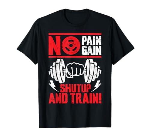 Kein Schmerz, kein Gewinn, Shut Up and Train T-Shirt Kein Schmerz, kein Gewinn, Shut Up and Train T-Shirt von Gym Fitness Workout Lifestyle