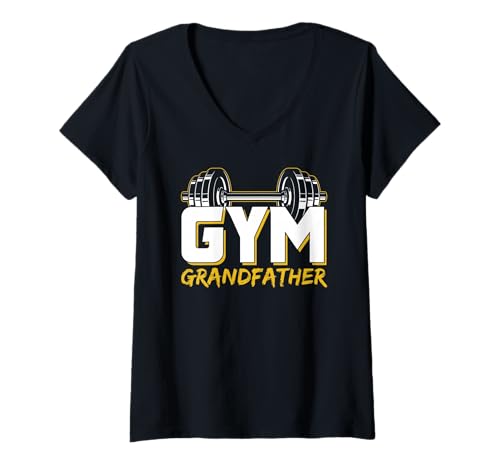 Damen Fitnessstudio Großvater Training Workout Fitness Gewichtheben T-Shirt mit V-Ausschnitt Damen Fitnessstudio Großvater Training Workout Fitness Gewichtheben T-Shirt mit V-Ausschnitt von Gym Grandfather Workouts Train Weightlift Grandpa