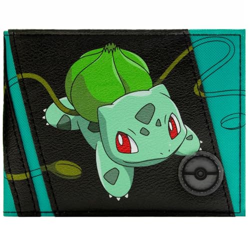 Gym Leader Badge Grass Type Vine Whip Geldbörse/Geldbeutel Bi-Fold ID & Kartenhalter, Grün Gym Leader Badge Grass Type Vine Whip Geldbörse/Geldbeutel Bi-Fold ID & Kartenhalter, Grün von Gym Leader