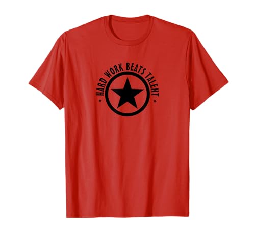 Herren Harte Arbeit schlägt Talent – Gym Fitness Workout Motivation E404 T-Shirt von Gym Rabbit Clothing