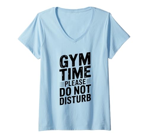 Damen Zeit im Fitnessstudio Bitte Nicht stören Lustiger Trainingshumor T-Shirt mit V-Ausschnitt Damen Zeit im Fitnessstudio Bitte Nicht stören Lustiger Trainingshumor T-Shirt mit V-Ausschnitt von Gym Time Please Do Not Disturb Funny Workout Humor