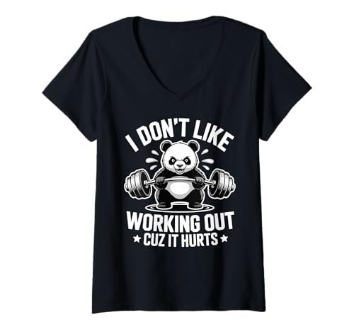 Damen Ich trainiere Nicht gerne, Weil es WEH TUT, Sport zu Treiben. Lustiges Fitnessstudio T-Shirt mit V-Ausschnitt Damen Ich trainiere Nicht gerne, Weil es WEH TUT, Sport zu Treiben. Lustiges Fitnessstudio T-Shirt mit V-Ausschnitt von Gym Work Out Fitness Training Funny Motivational