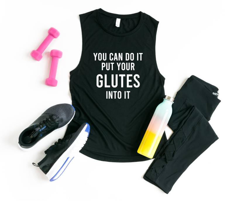 Workout Tanks Für Frauen, Können Sie Es Tun, Setzen Ihre Gluten in Sie, Womens Gym Tank Workout Tanks Für Frauen, Können Sie Es Tun, Setzen Ihre Gluten in Sie, Womens Gym Tank von GymBabeApparel