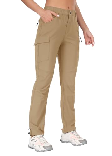 GymBrave Wanderhose Damen 3/4 Trekkinghose Stretch Leiche schnell trocknend Cargo Caprihose Sommer Outdoor UPF 50 mit Reißverschlusstaschen Langkhaki XXL GymBrave Wanderhose Damen 3/4 Trekkinghose Stretch Leiche schnell trocknend Cargo Caprihose Sommer Outdoor UPF 50 mit Reißverschlusstaschen Langkhaki XXL von GymBrave