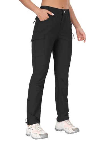 GymBrave Wanderhose Damen 3/4 Trekkinghose Stretch Leiche schnell trocknend Cargo Caprihose Sommer Outdoor UPF 50 mit Reißverschlusstaschen Langschwarz S GymBrave Wanderhose Damen 3/4 Trekkinghose Stretch Leiche schnell trocknend Cargo Caprihose Sommer Outdoor UPF 50 mit Reißverschlusstaschen Langschwarz S von GymBrave