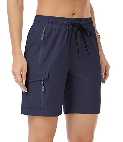GymBrave Damen Wandershorts schnelltrocknend leichte Cargo Shorts für Outdoor Golf Reisen Reißverschlusstaschen Marineblau L GymBrave Damen Wandershorts schnelltrocknend leichte Cargo Shorts für Outdoor Golf Reisen Reißverschlusstaschen Marineblau L von GymBrave