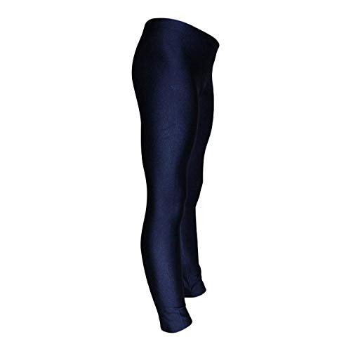 GymStern Sport Leggings Mädchen bi-elastisch Lycra Kinder Sporthose Leggings Kurze Fitnesshose Balletthose Yogahose Hüfthose Normale Bundhöhe Farbe Dunkelblau, Größe 116 von GymStern