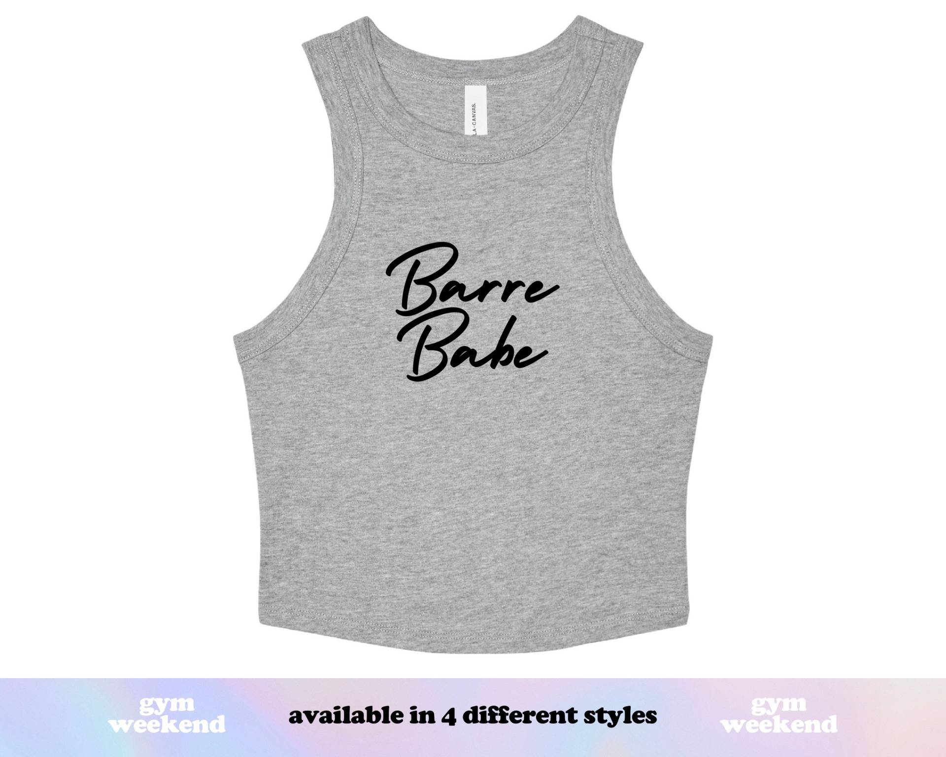 Barre Babe | Shirt Für Sie Tank Bauchfreies Top Workout-Crop-Top T-Shirt Tanktop Lehrerin von GymWeekendApparel