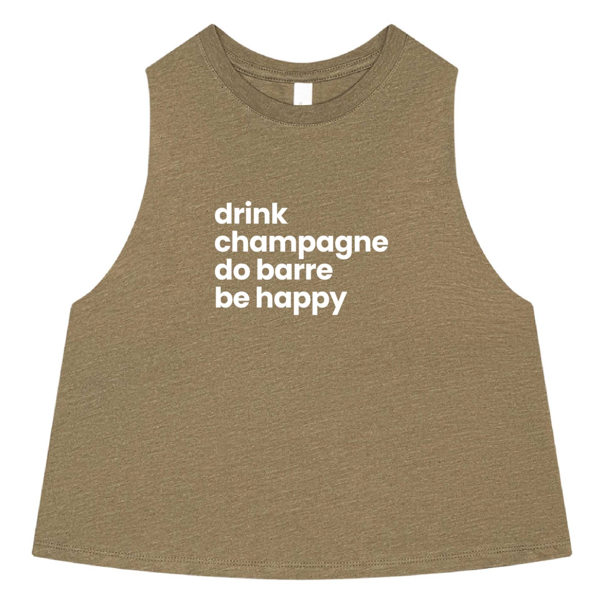 Barre Tank | Barre-Shirt Bauchfreies Top Tanktop Workout-Crop-Top Geschenk Champagner Trinken Do Glücklich Sein von GymWeekendApparel