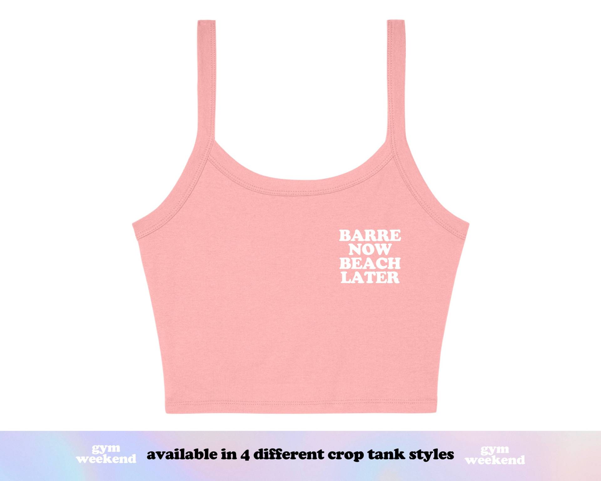 Barre-Tank | Barre-Shirt Barre Crop Top Barre-Geschenk Für Sie Sommer-Fitness-Tanktop Barre-Lehrer Jetzt Strand Später von GymWeekendApparel