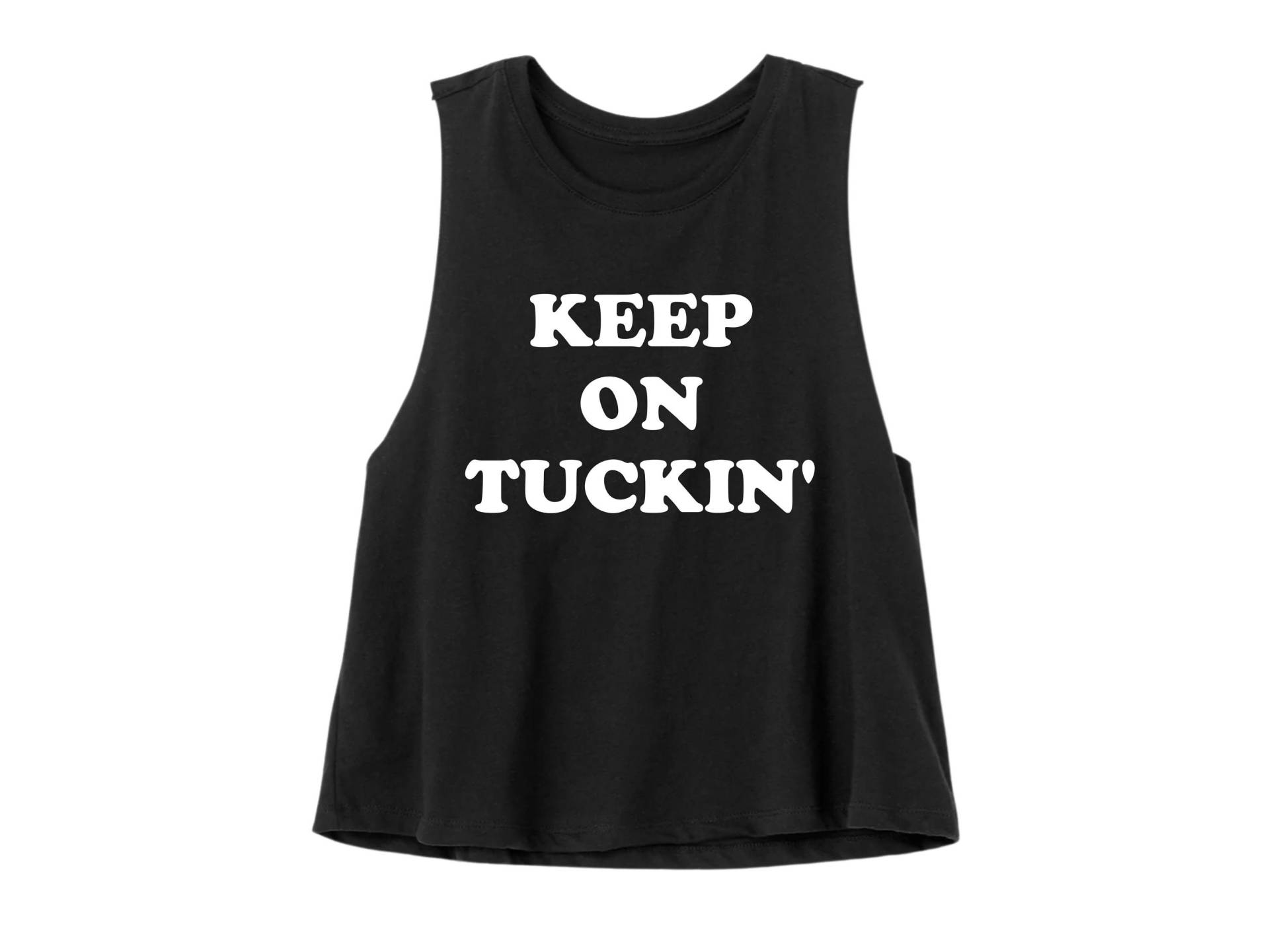 Barre Tank Top | Bauchfreies Frauen Shirt Ausbilder Workout Workout-Crop-Top Bleib Beim Tuckin " von GymWeekendApparel
