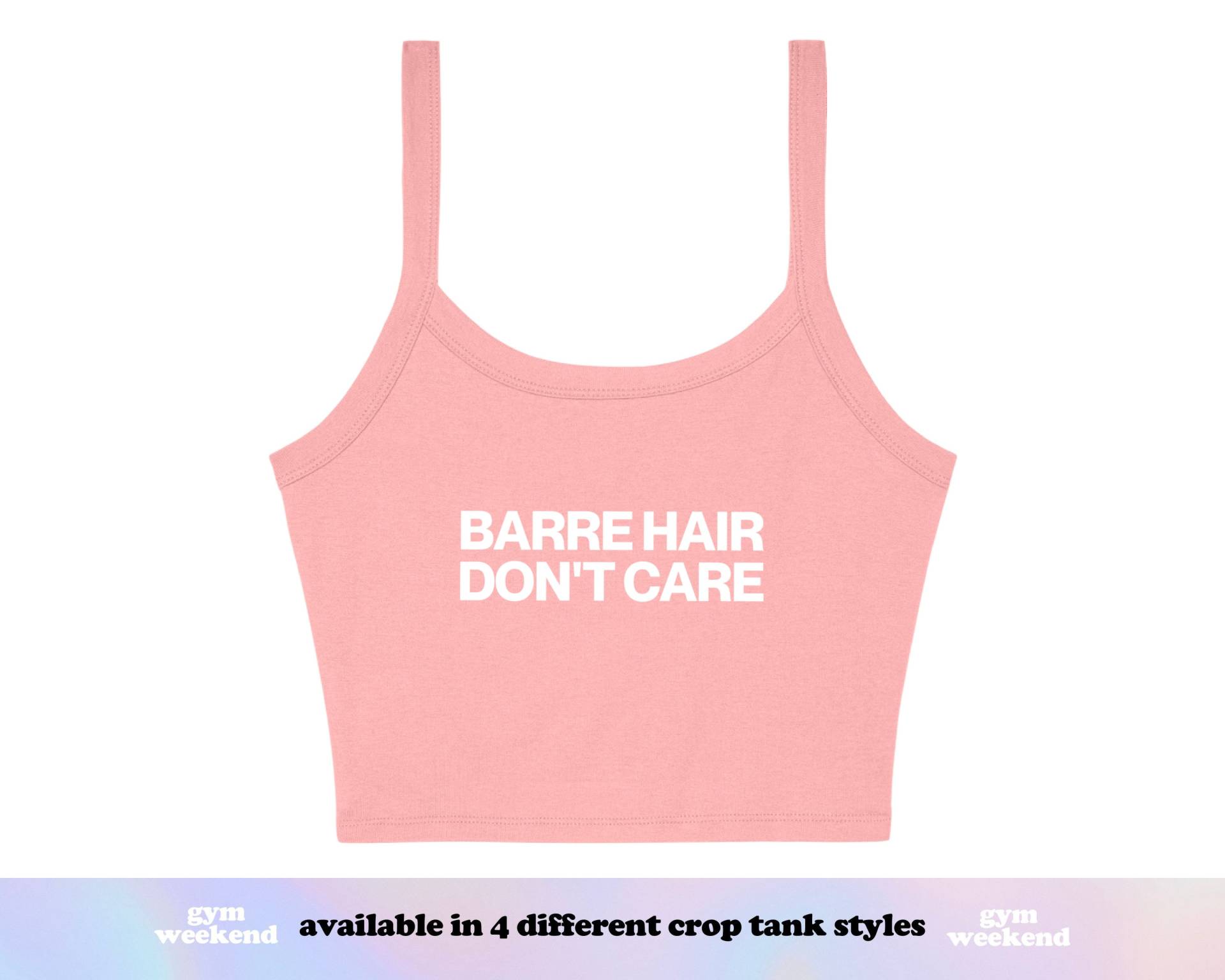 Barre-Tanktop | Barre Crop Top Barre-Lehrer Barre-Shirt Für Damen Lustiges Hair Don't Care von GymWeekendApparel