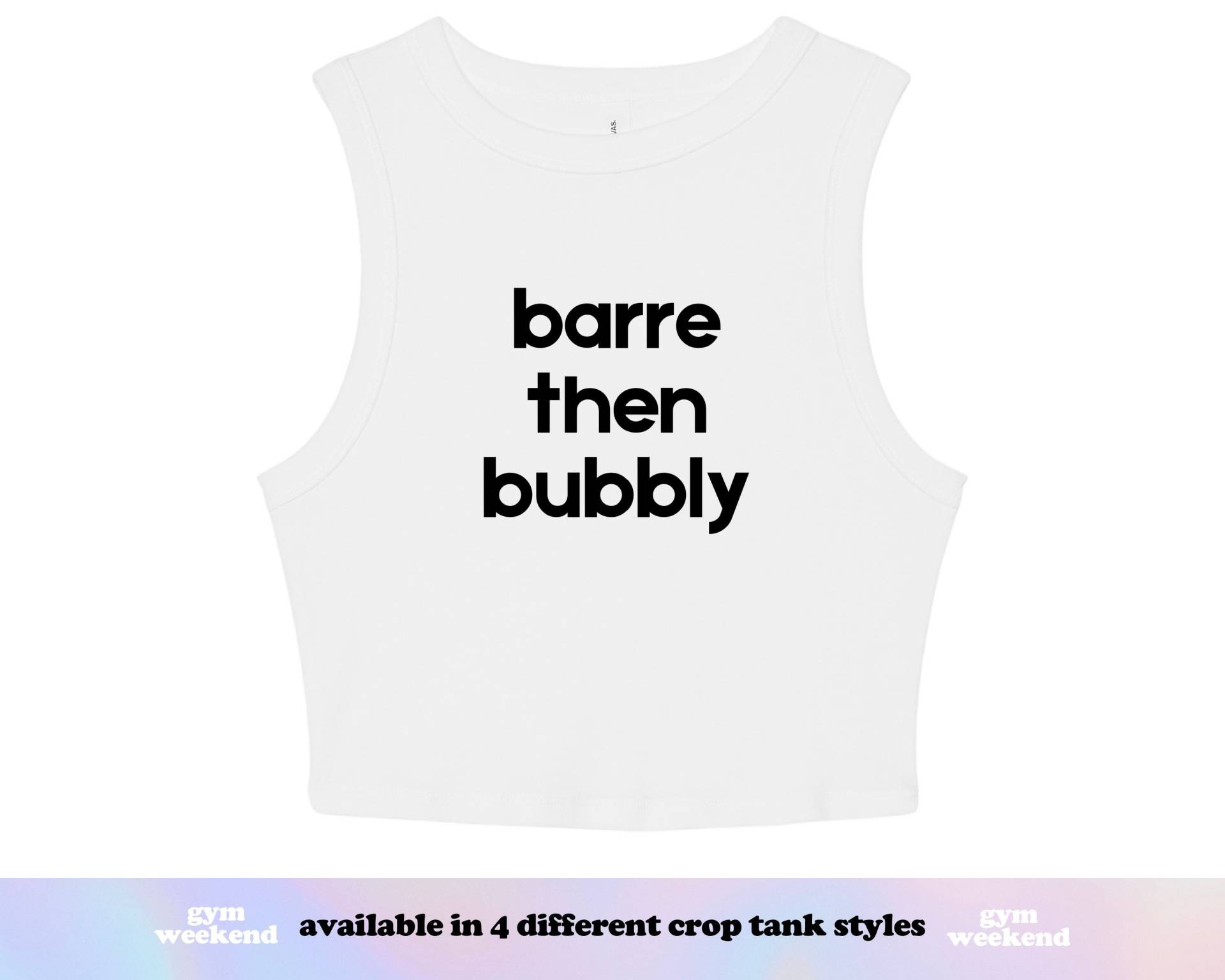 Barre-Tanktop | Für Damen Brunch-Shirt Barre Crop Top Barre-Lehrer Barre, Dann Bubbly von GymWeekendApparel