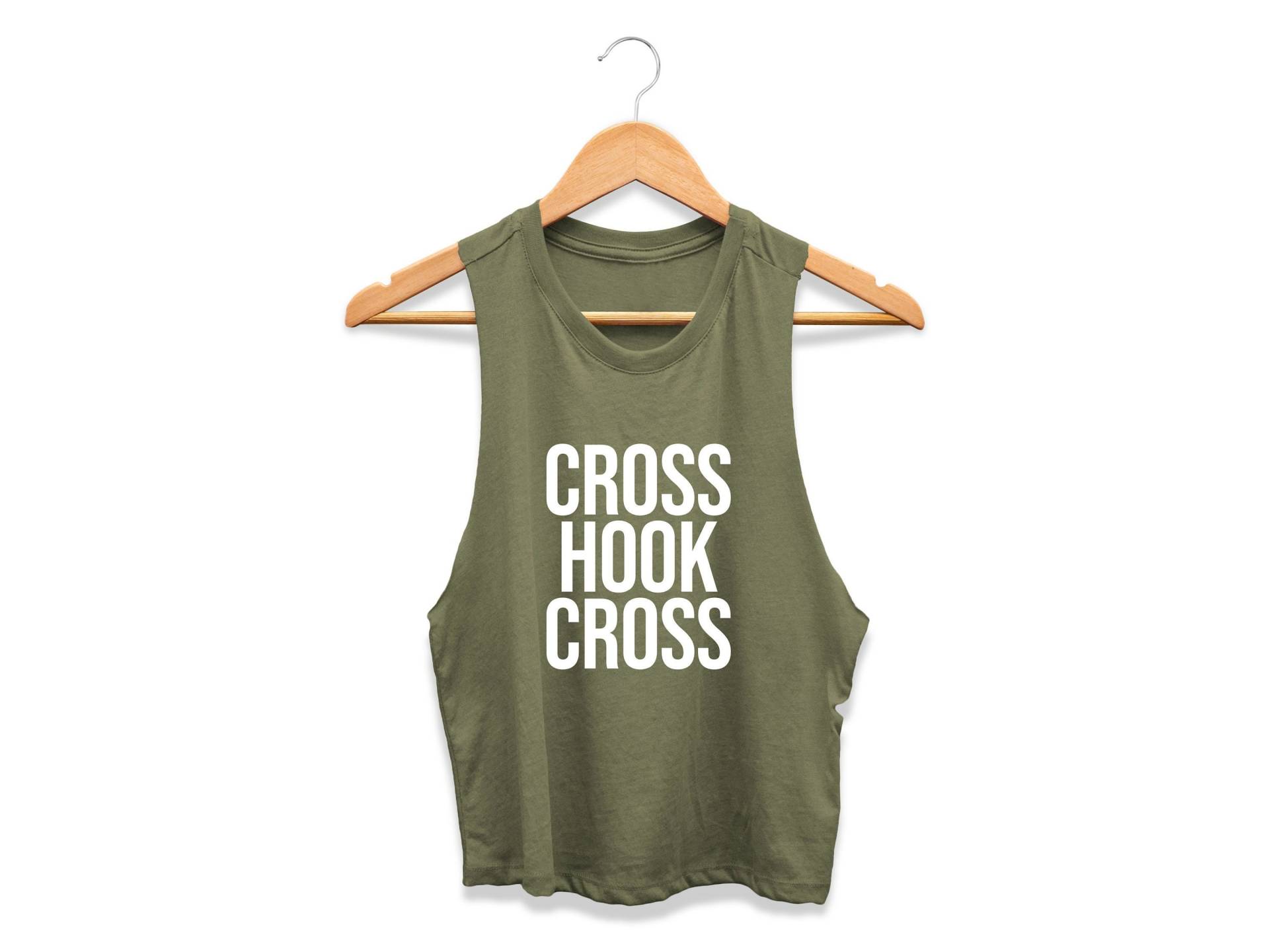 Boxen Kombi | Tank Top Damen Box-Shirt Kickboxen Shirt Crop Kreuzhaken Kreuz von GymWeekendApparel