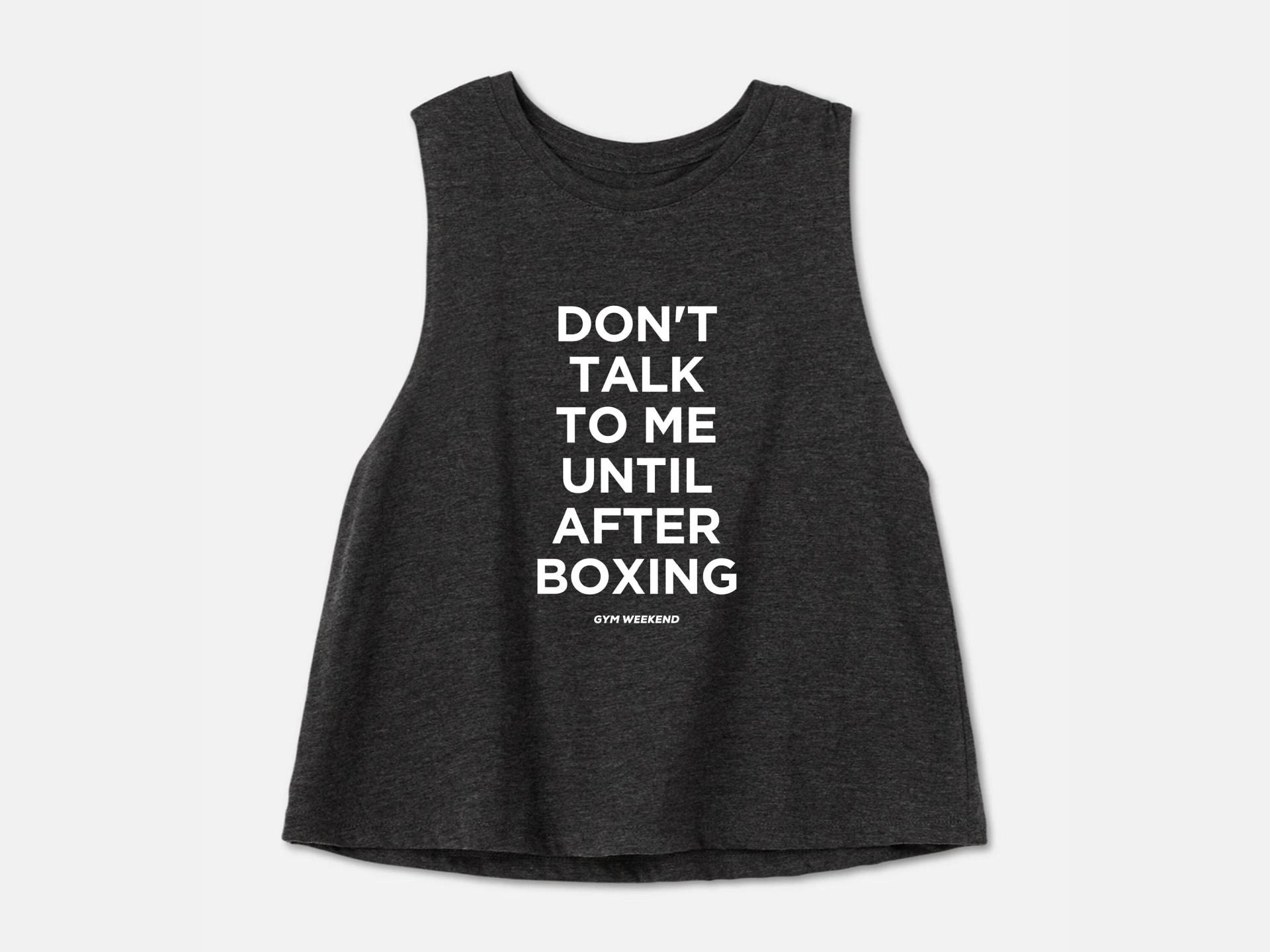 Box-Tank-Top | Boxshirt Damen Lustiges Fitnessstudio-Tanktop Damen-Trainingstank Sprich Erst Nach Dem Boxen Mit Mir von GymWeekendApparel