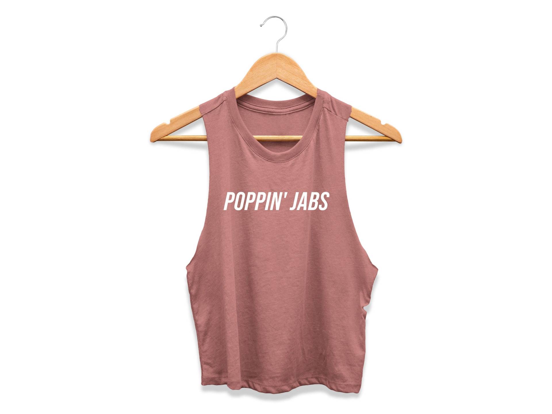 Box-Tank-Top | Kickbox-Shirt Boxen Crop Top Lustiges Boxshirt Box-Tanktop Für Damen Poppin' Jabs von GymWeekendApparel