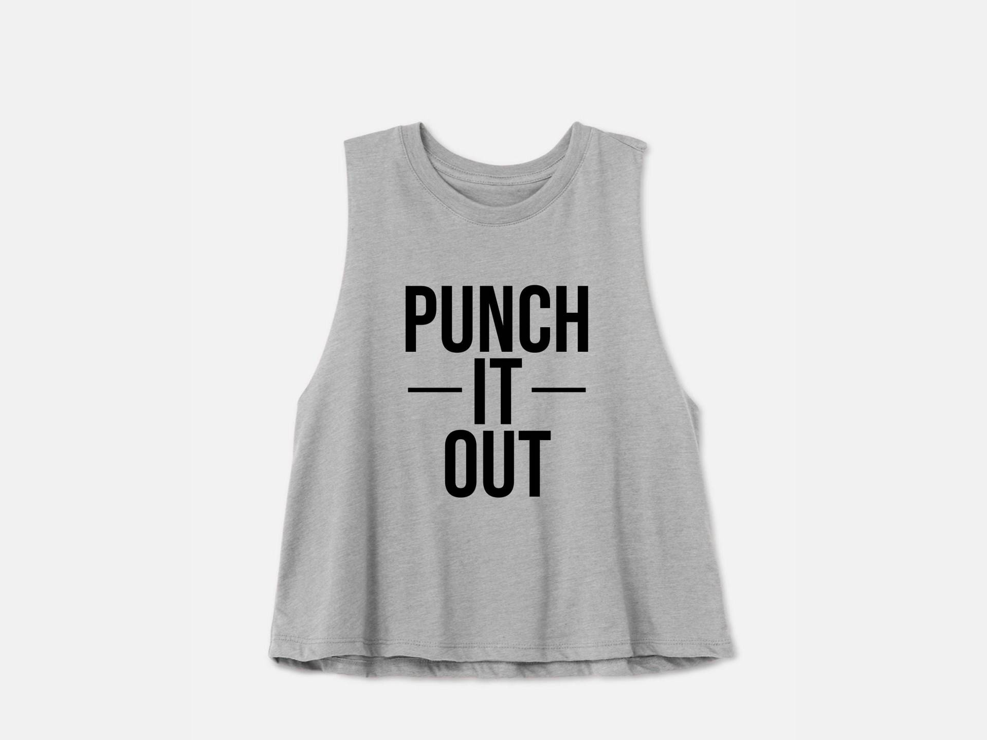 Boxen Tank Top | Workout Damen Box-Shirt Crop Training Motivation Stanz Es Aus von GymWeekendApparel