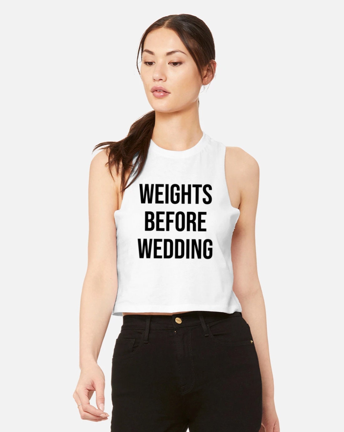 Braut Shirt | Workout Verlobung Geschenk Workout-Crop-Top Schwitzen Für Die Hochzeit Gewichte Vor Der von GymWeekendApparel