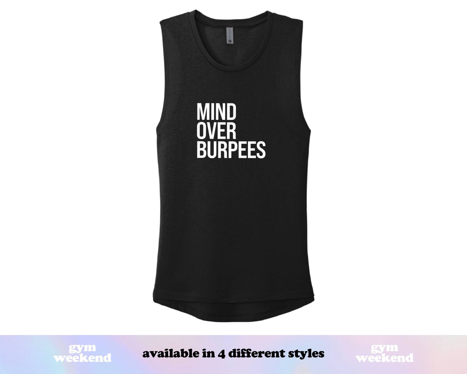 Burpee Tank Top | Workout Shirt Frauen Cardio-Training Bootcamp Gym Mind Over Burpees von GymWeekendApparel