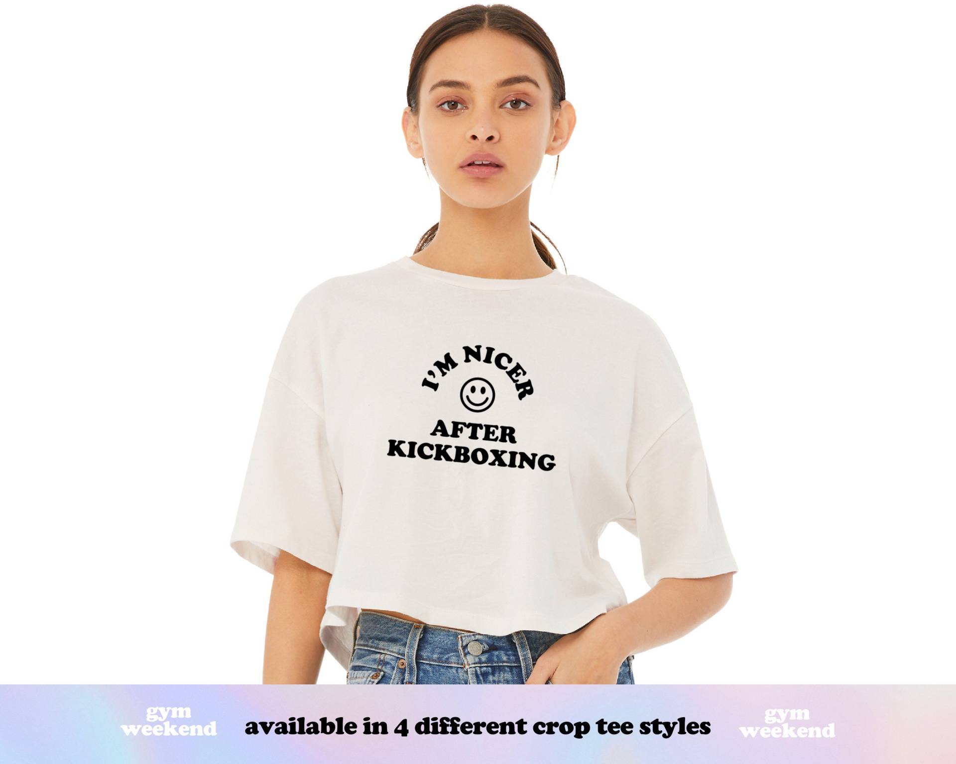 Kickboxen Shirt | Crop Top Geschenk Gym-Shirt Workout-Crop-Top Schöner Nach Dem von GymWeekendApparel