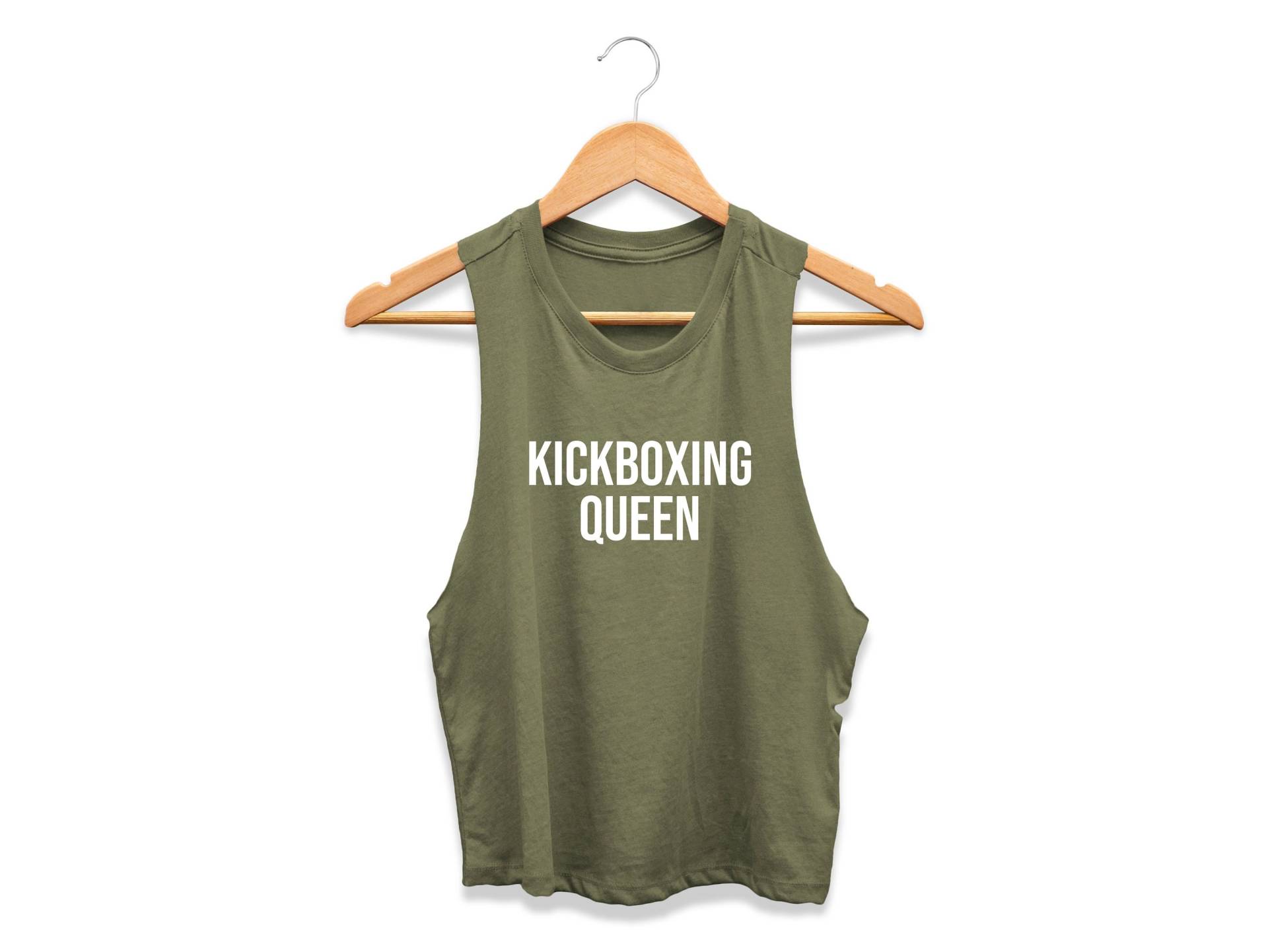 Kickboxen Shirt | Tank Crop Top Gym-Shirt Workout-Crop-Top Fitness Tank-Top Kickbox Königin von GymWeekendApparel