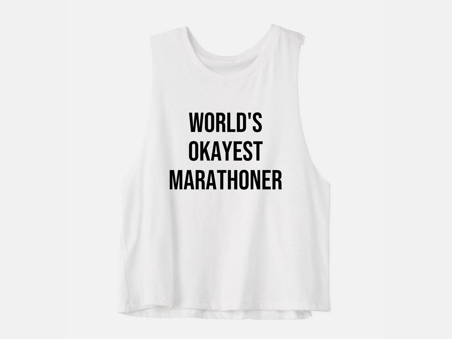 Marathon-Läufer-Tank | Laufshirt Damen Lustiges Laufgeschenk Lauf-Tanktop Der Okayste Marathonläufer Der Welt von GymWeekendApparel