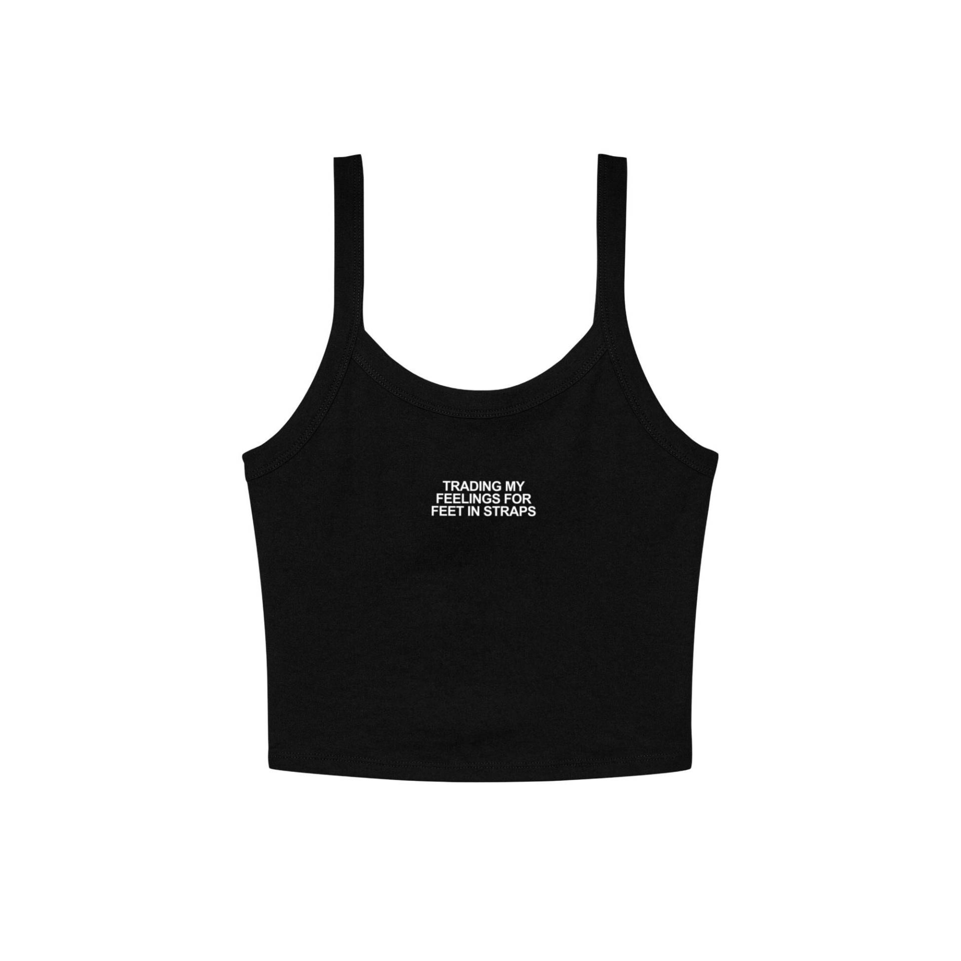 Pilates-Tanktop | Pilates-Crop-Top Pilates-Training Lustiges Pilates-Shirt Meine Gefühle Gegen Füße in Riemen Eintauschen von GymWeekendApparel