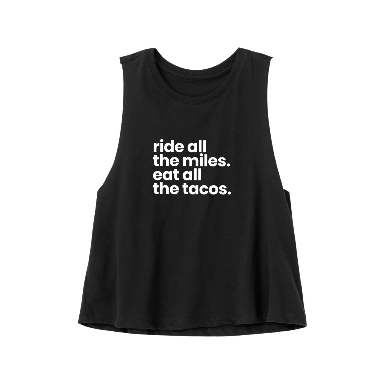 Radsport-Shirt | Fahrrad-Tank-Top Damen-Radsport-Tanktop Fahrradlehrer Taco-Shirt Fahre Alle Kilometer, Iss Tacos von GymWeekendApparel