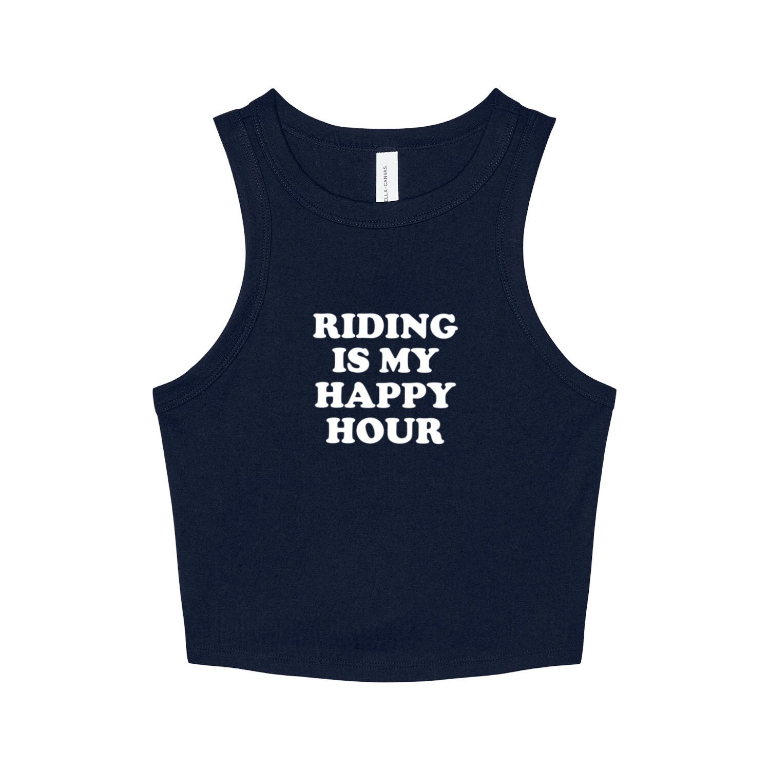 Radsport-Shirt | Radfahren Tank Top Crop Radsport Fahrrad-Shirt Reiten Ist Meine Happy Hour von GymWeekendApparel