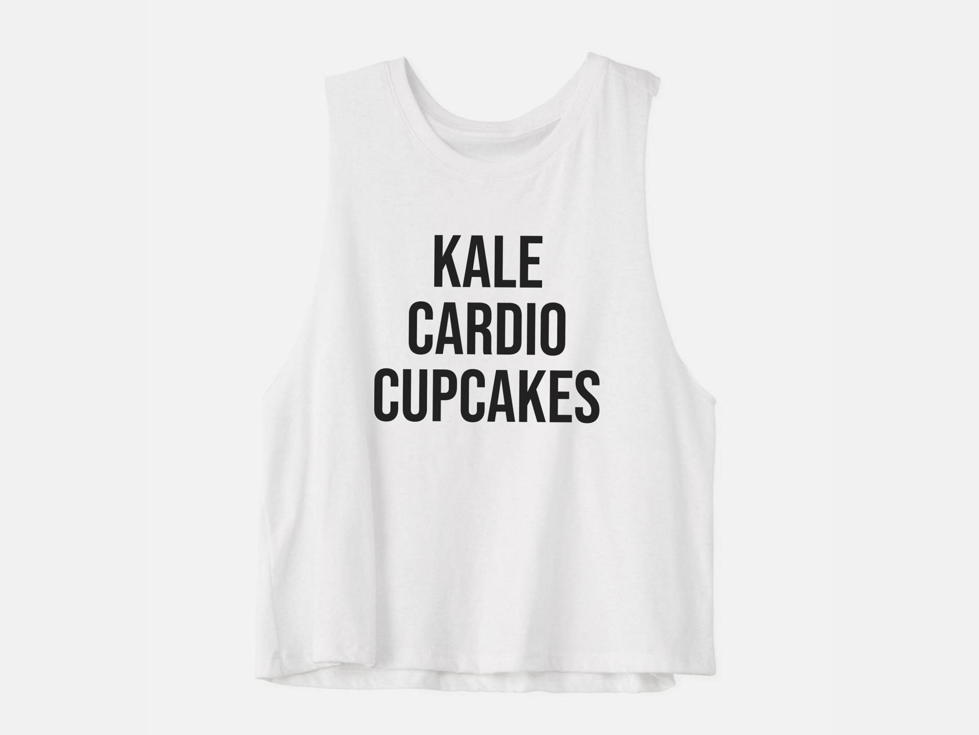 Tank Top Ausgeführt | Cardio-Training Boxen Shirt Radfahren Workout-Crop-Top Kale Cardio Cupcakes von GymWeekendApparel