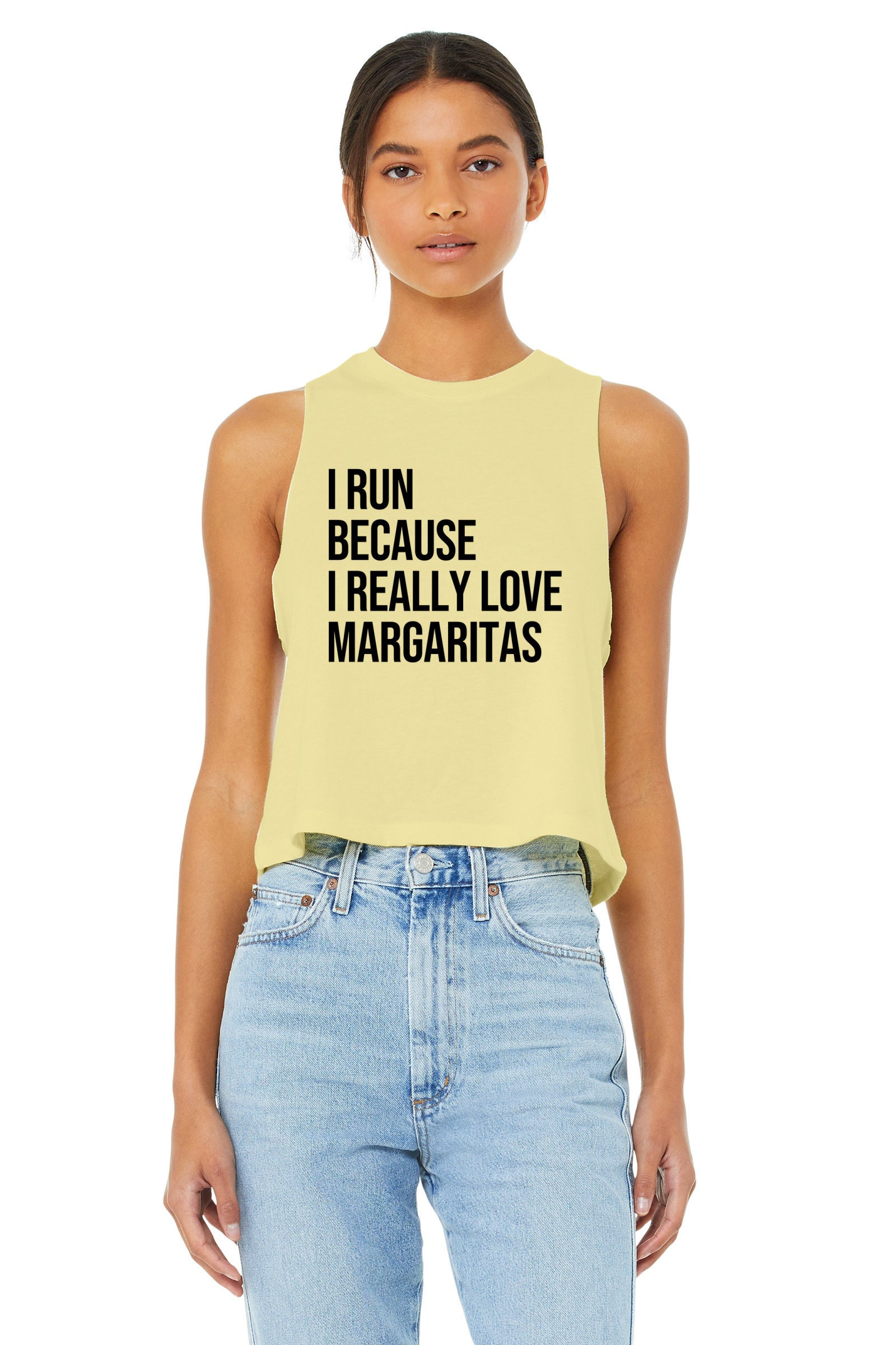 Lauf-Tanktop | Lauf-Crop-Top Sommer-Workout-Tank Marathonläufer, Den Ich Laufe, Weil Margaritas Wirklich Liebe von GymWeekendApparel