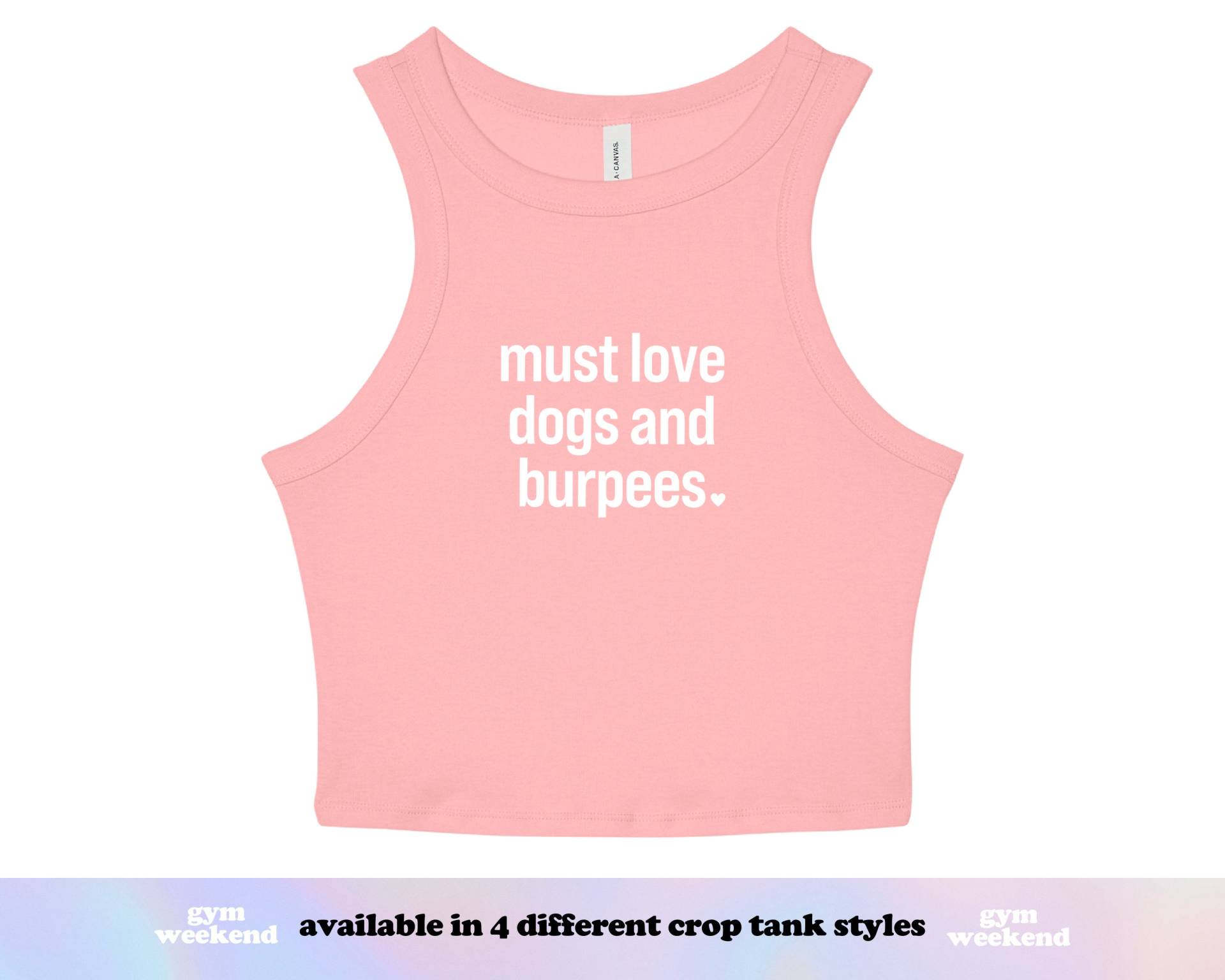 Tanktop | Gym-Shirt Workout-Crop-Top Hiit Shirt Hundemama Tabata Fitness Must Love Hunde Und Burpees von GymWeekendApparel