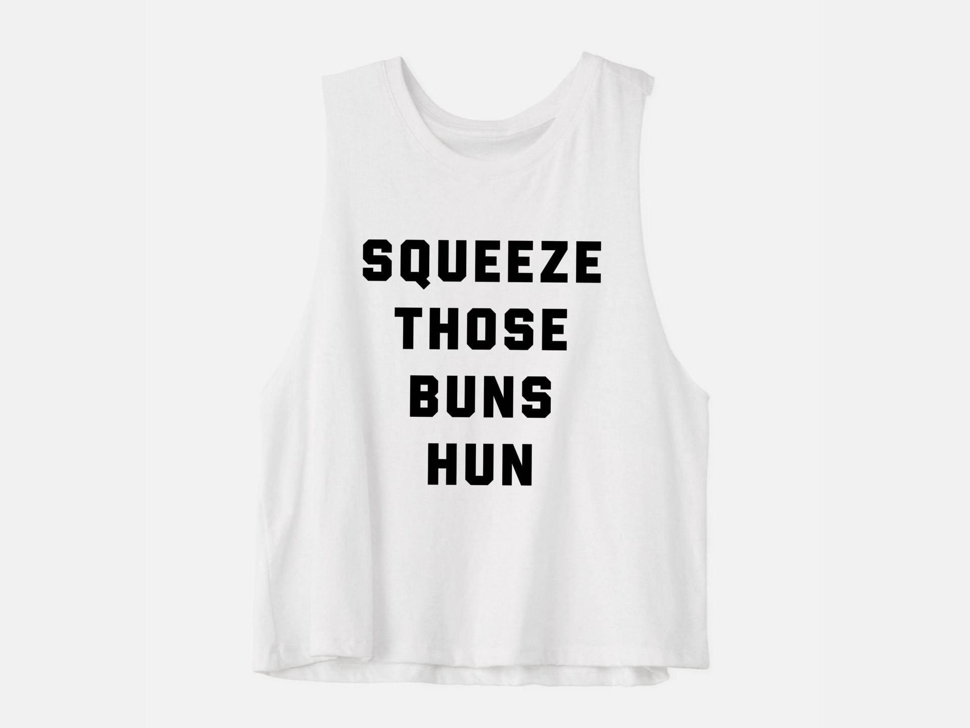 Tanktop | Workout-Crop-Top Hebe Tank Top Radfahren Fitness-Trainer Squeeze Diese Brötchen Hun von GymWeekendApparel