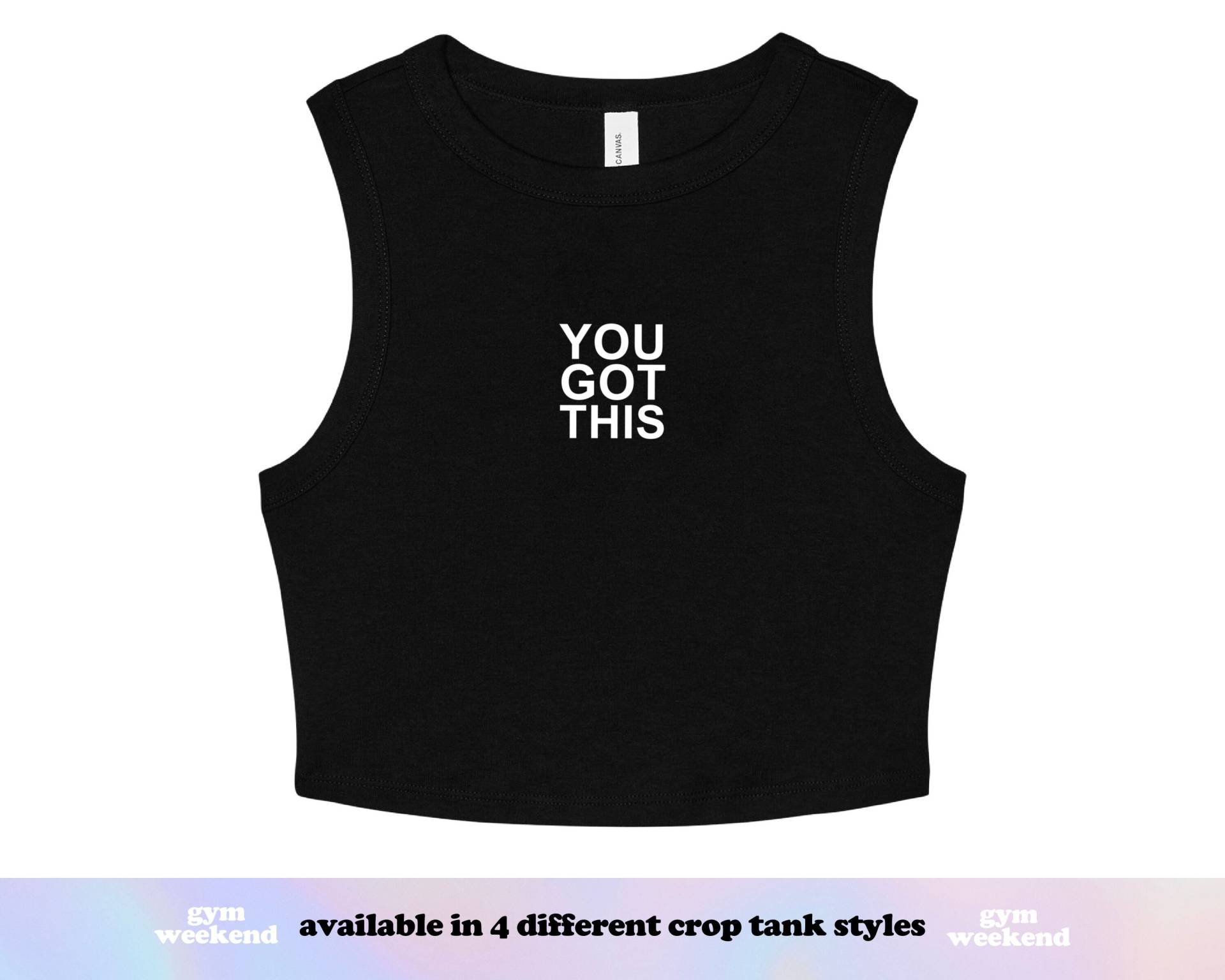 Training Tank Top | Gym-Shirt Laufshirt Hebebehälter Motivations-Shirt Workout-Crop-Top Du Hast Das von GymWeekendApparel