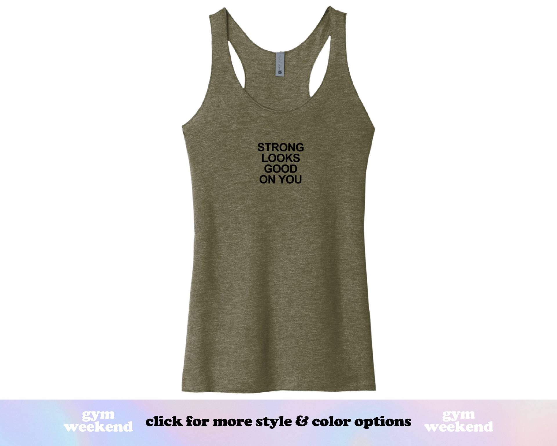 Training Tank Top | Motivation Heben Shirt Damen Workout Tanktop Gym Stark Sieht Gut An Dir Aus von GymWeekendApparel