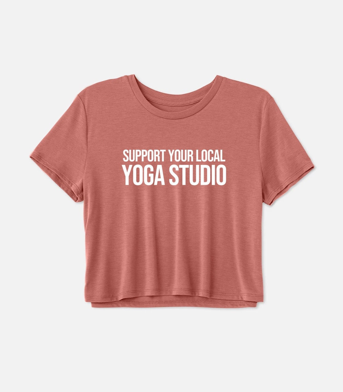 Unterstützen Sie Ihr Lokales Yoga-studio | Yoga-Shirt Yoga-T-Shirt Yoga-Crop-Top T-Shirt Workout-Crop-Top Kurzarm von GymWeekendApparel