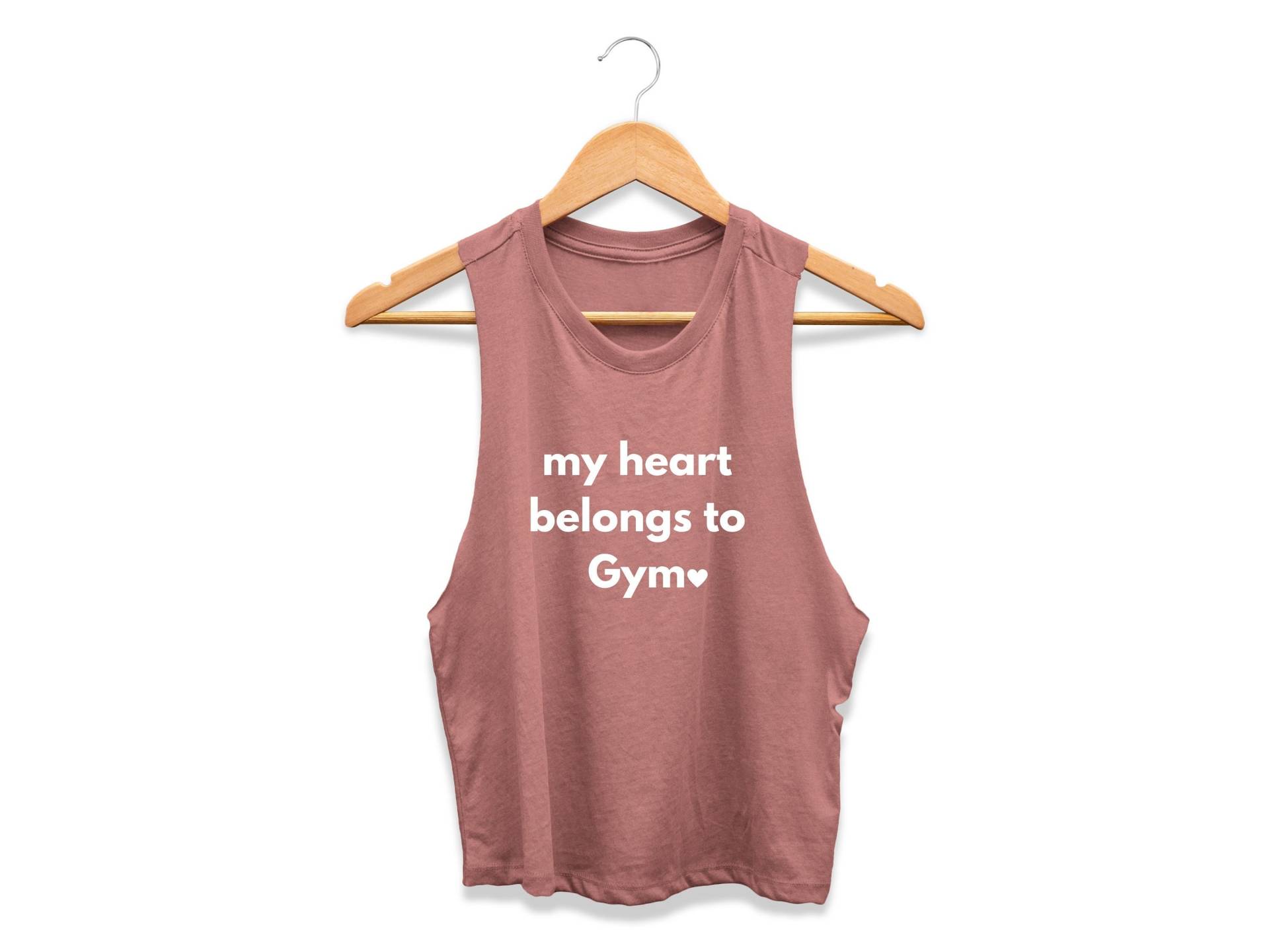 Valentinstag Tanktop | Galentines Tag Gym-Shirt Workout-Crop-Top Fitness-Shirt Mein Herz Gehört Zum Fitnessstudio von GymWeekendApparel