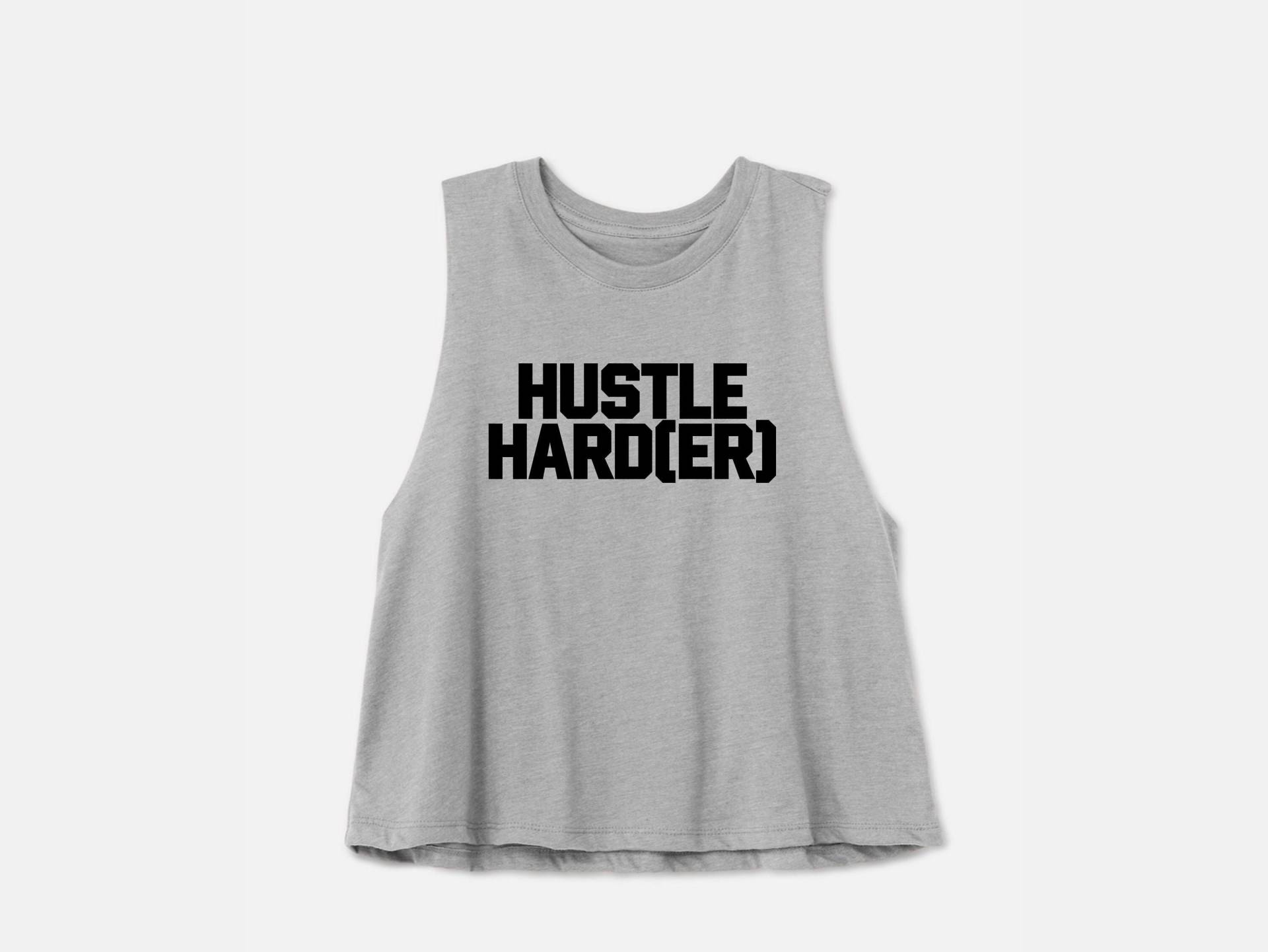 Workout-Crop-Top | Gym-Shirt Tanktop Laufshirt Boxen Shirt Hebebehälter Hiit Workout Hustle Hard(Er von GymWeekendApparel